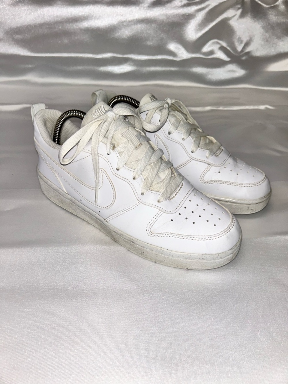 Nike Court Vision White Low-Top Casual Sneakers | Unisex Size Youth 5.5 EU 38